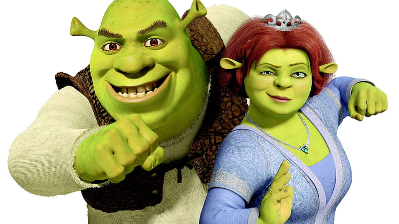 Shrek y la princesa fiona en blanco shrek, Fondo de pantalla HD | Peakpx