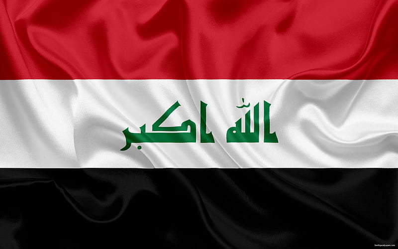 Iraqi flag, Iraq, Middle East, flag of Iraq, national flag, HD wallpaper