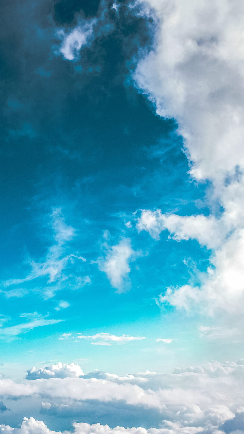 Cloud , sky, blue, bright, background, HD phone wallpaper