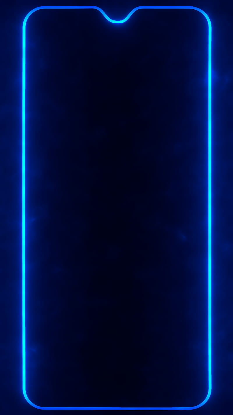 Marco azul oneplus, amoled, borde, oscuro, neón, muesca, uno más 6,  samsung, Fondo de pantalla de teléfono HD | Peakpx
