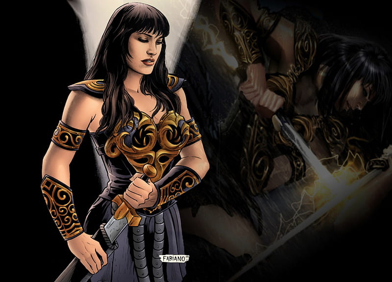Xena, warrior, comic, fantasy, HD wallpaper | Peakpx