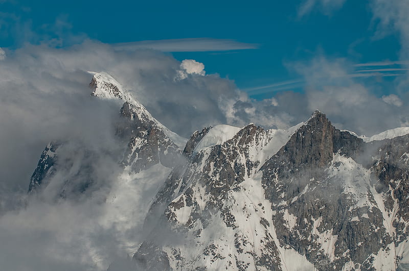 snowcap mountain taken at daytime, HD wallpaper