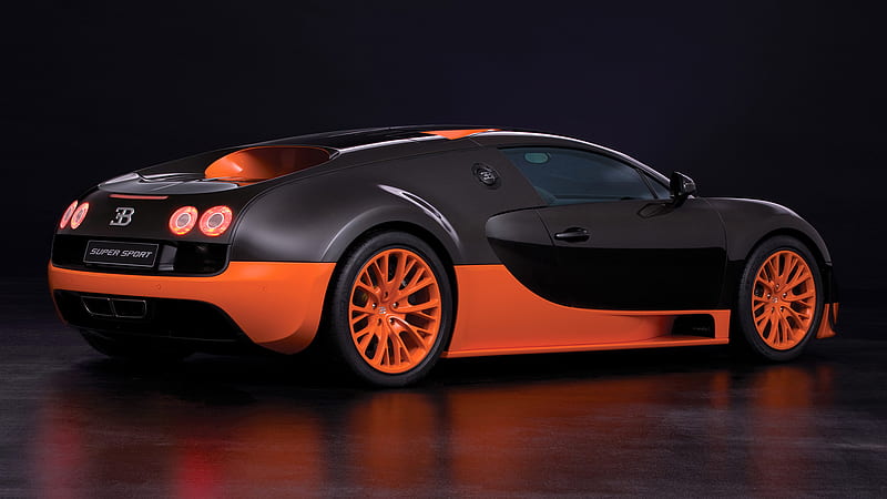 Bugatti Veyron 16-4 Super Sport Sport Supercar Two-Toned Car Cars, HD wallpaper