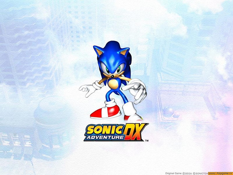 Sonic Adventure DX, sonic the hedgehog, video games, sonic, sky, sation square, HD wallpaper