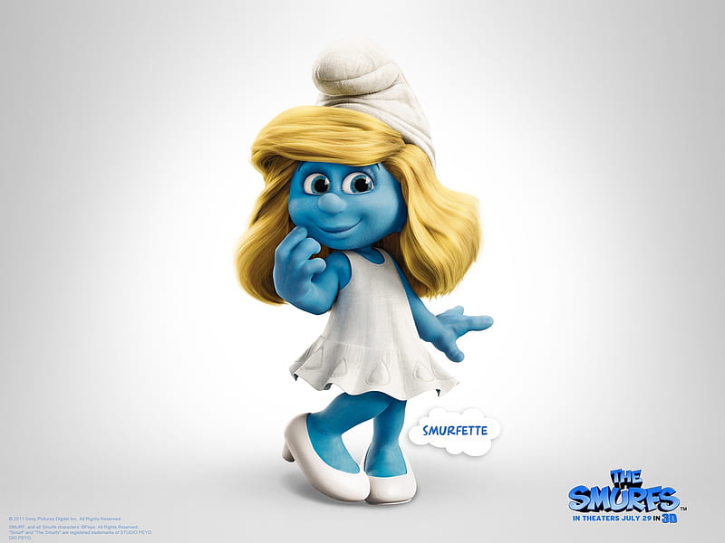 Smurfette-The Smurfs 3D Movie, HD wallpaper
