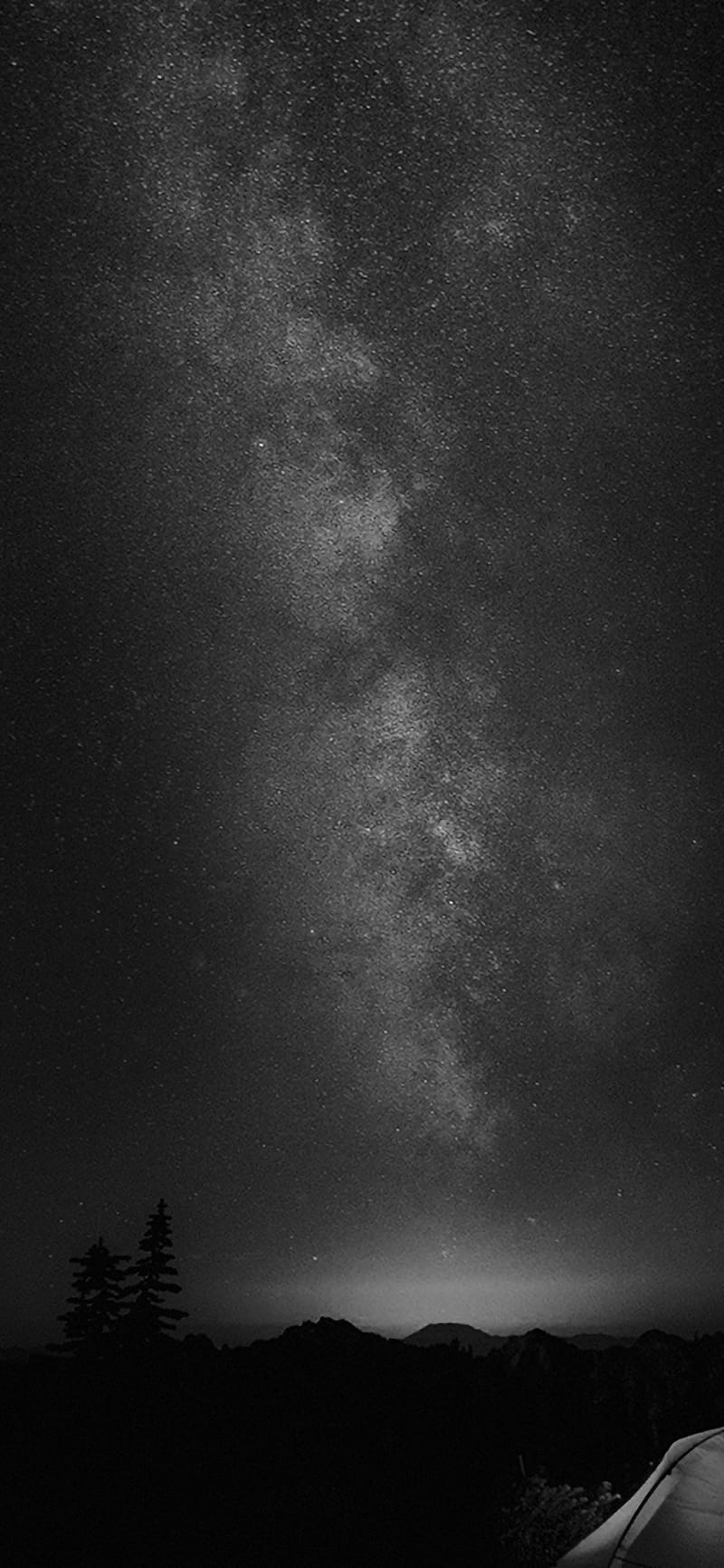 Camping Night Star Galaxy Milky Sky Dark Space Bw iPhone, Grey Space, HD phone wallpaper