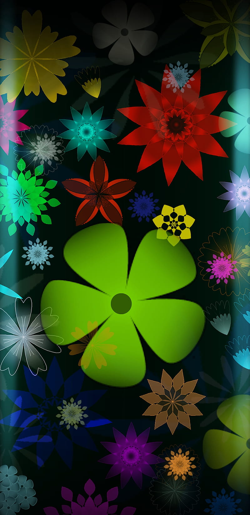 Feast Of Flowers, abstract, bright, colourful, floral, flower, girly, pretty, HD phone wallpaper