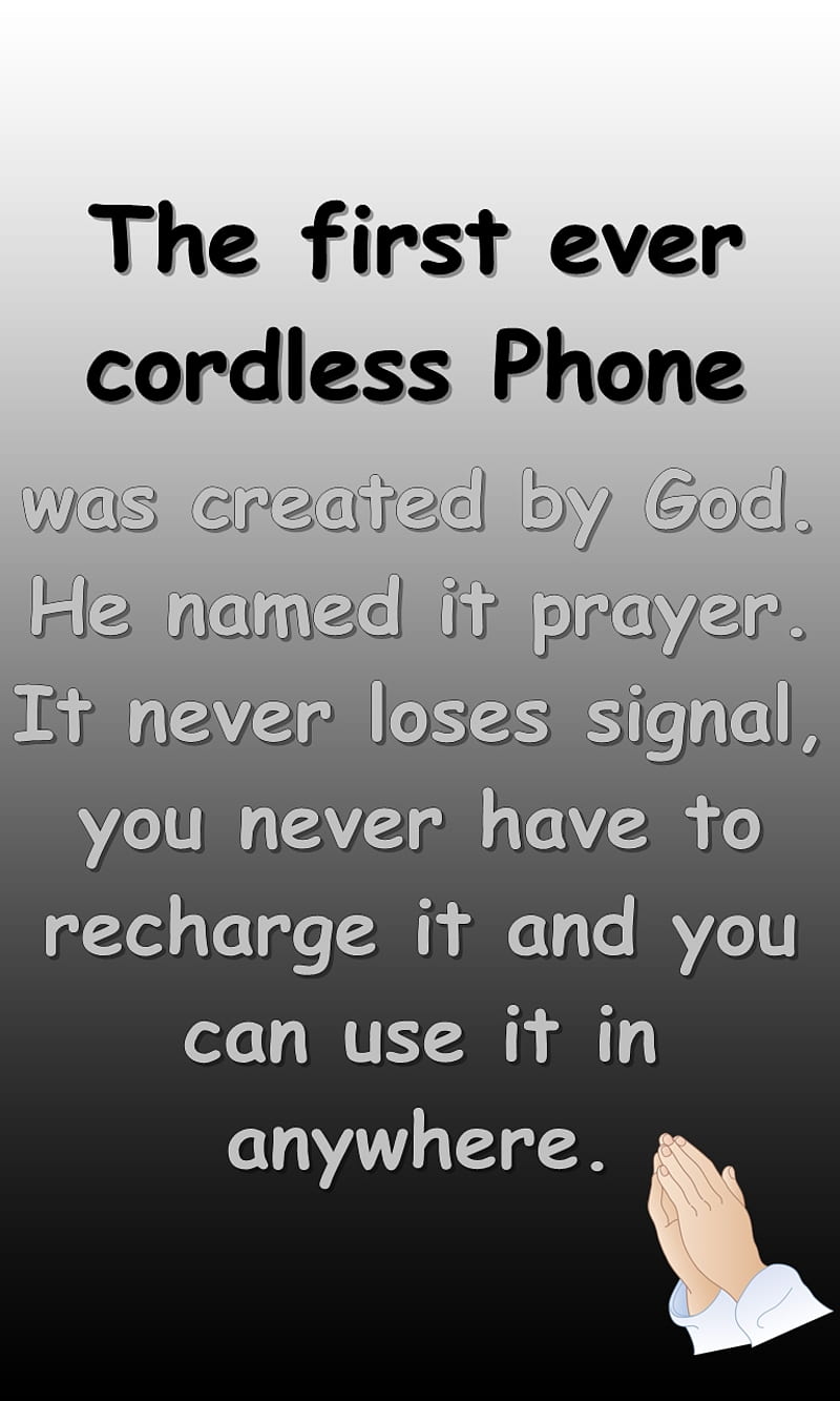 prayer, cool, cordless, new, phone, quote, saying, signal, HD phone wallpaper
