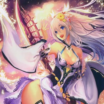 Anime fly sky light dress long hair original sun girl beauty wallpaper, 3200x1800, 815915