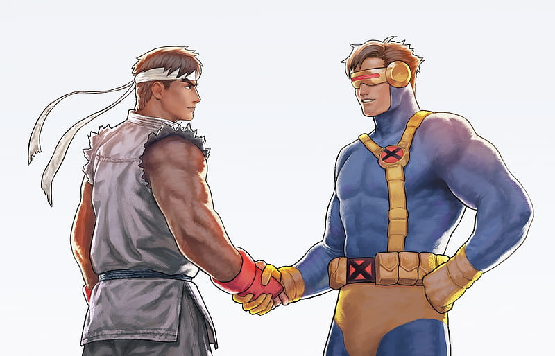 Video Game, X-Men vs. Street Fighter, Ryu (Street Fighter) , Cyclops (Marvel Comics), HD wallpaper