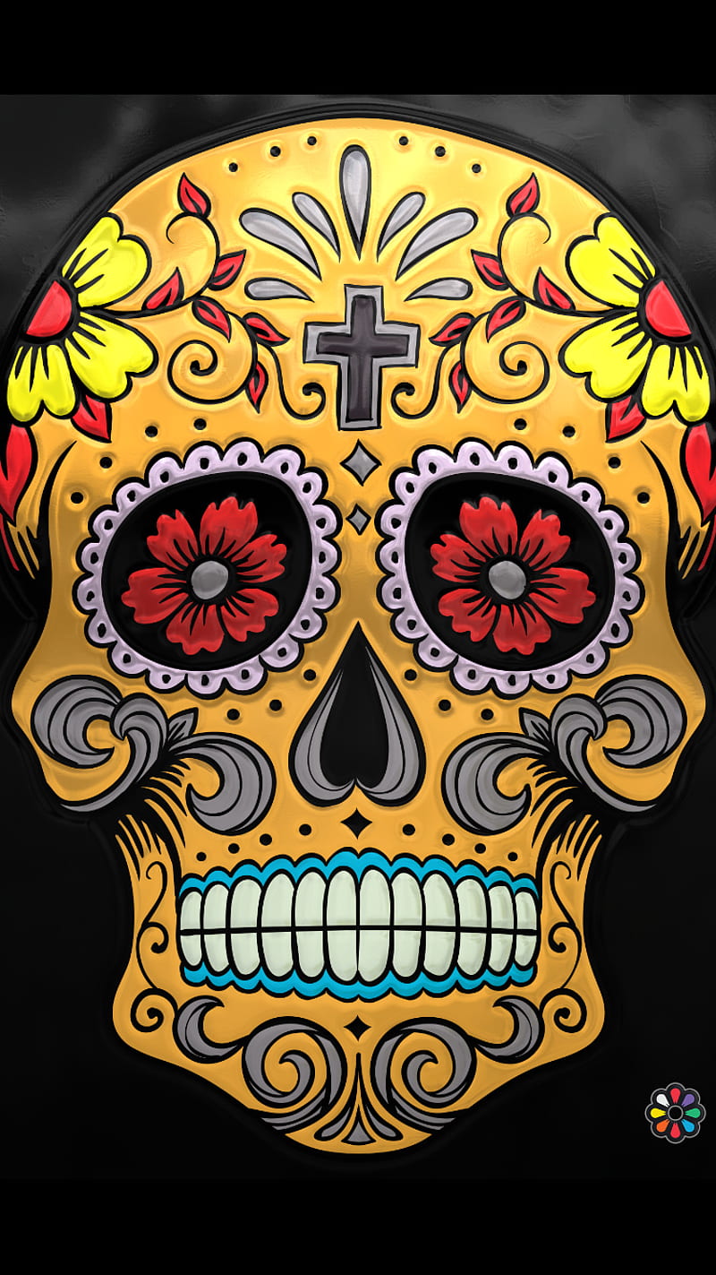 Skull Design, color, HD phone wallpaper | Peakpx