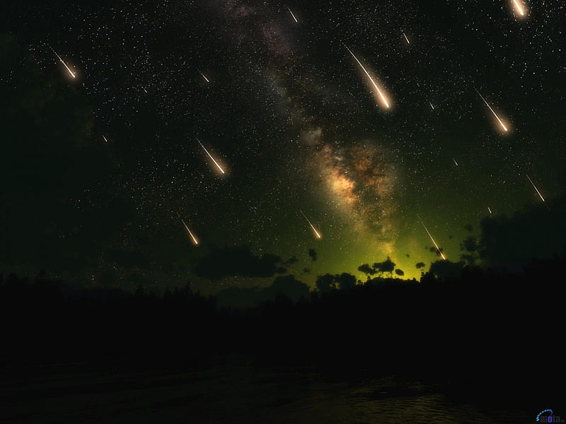 Perseid Meteor Shower, shower, meteor, sky, perseid, HD wallpaper