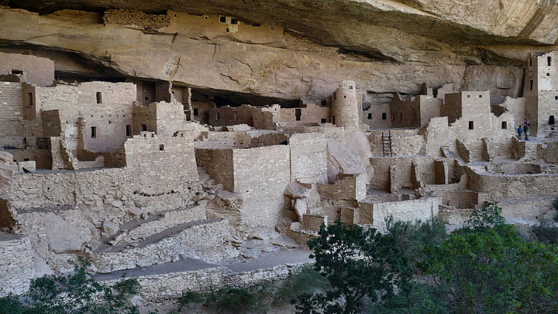 Cliff Palace at Mesa Verde F2, graphy, Mesa Verde National Park, wide screen, dwelling, cliff, landscape, HD wallpaper