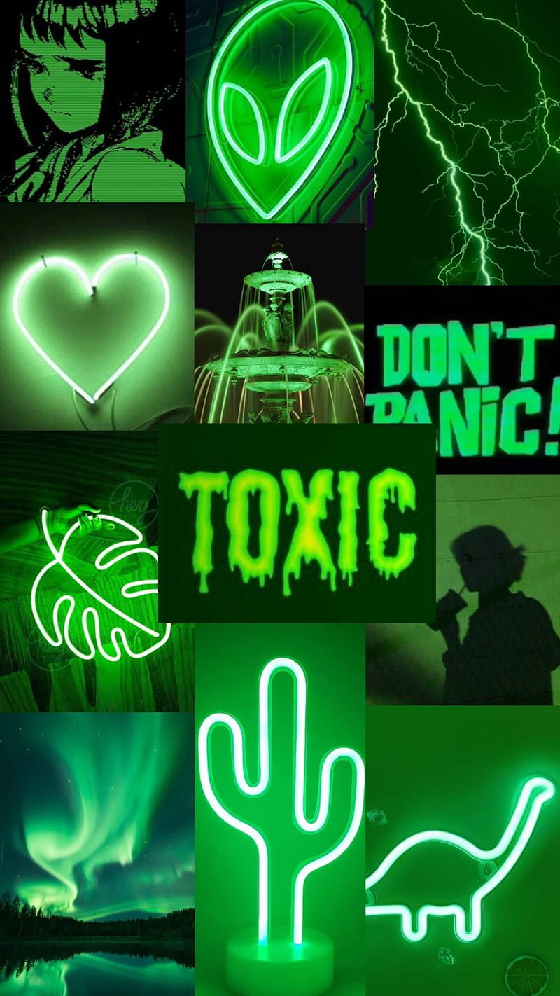 Aesthetic Neon Green College. iPhone green, Pretty, iPhone girly, Cool  Black and Green, HD phone wallpaper | Peakpx