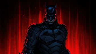 The Batman Red Theme Dope, HD wallpaper