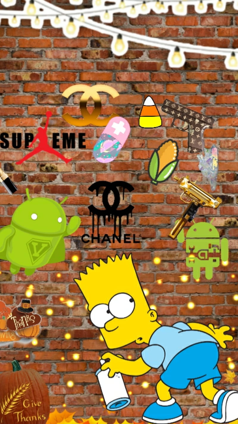 Bart graffiti theme, 3d, bart, brick, cartoon, hood street, simpson,  tagging, HD phone wallpaper | Peakpx