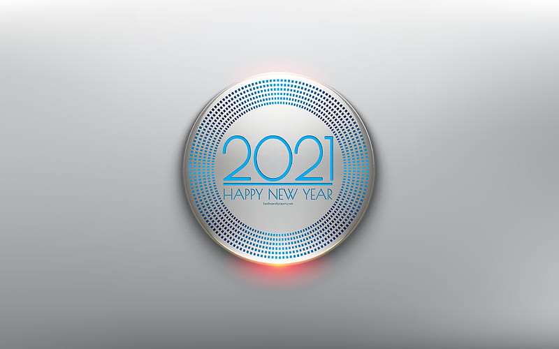 Happy New Year 2021, Blue 2021 Background, 3d elements, 2021 concepts, 2021 New Year, Blue 2021 3d element, HD wallpaper