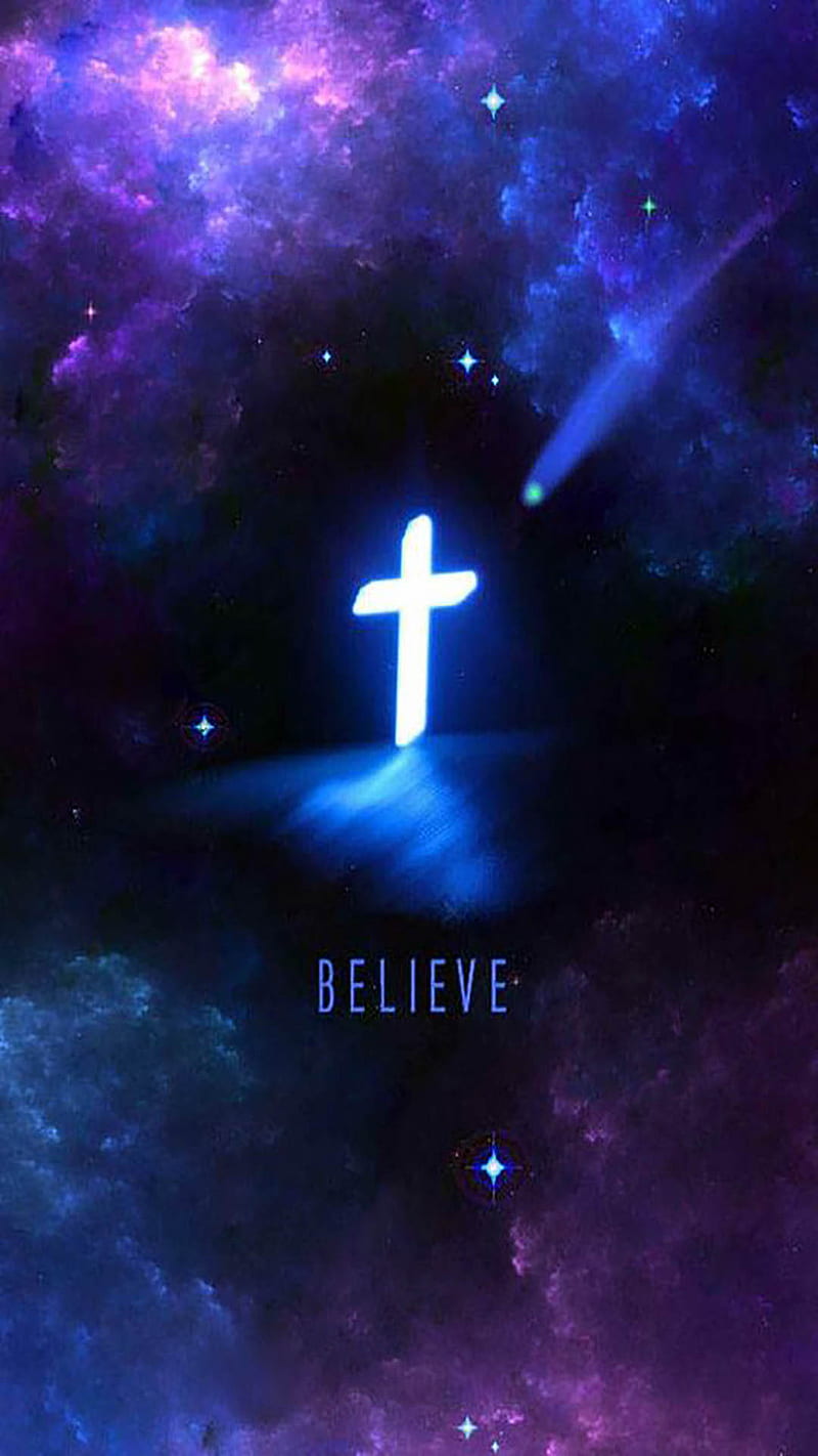 Believe , christian, cross, religious, god, HD phone wallpaper
