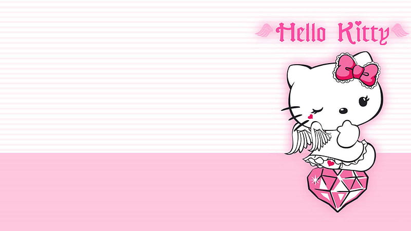 Nido productos quimicos Dar una vuelta Hello kitty blanco con diamante en blanco hello kitty, Fondo de pantalla HD  | Peakpx