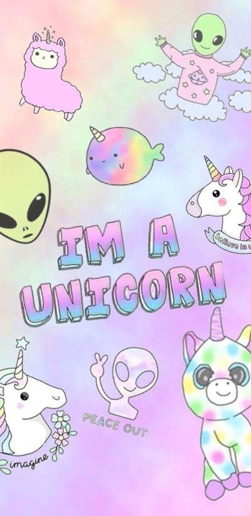 unicorn, cute, pastel, unicorns, HD phone wallpaper