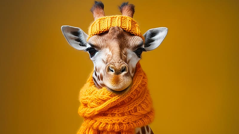 Giraffe, cute, funny, animals, HD wallpaper