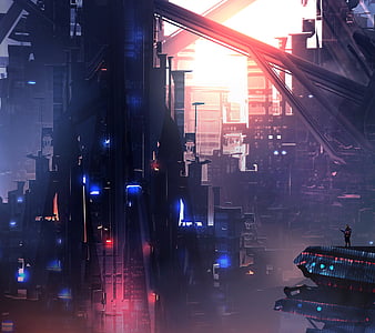 Sci-Fi Cyberpunk City 4K Wallpaper #108