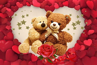 Beautiful Lovely Teddy Bear Roses Gift Stock Photo 1120715189