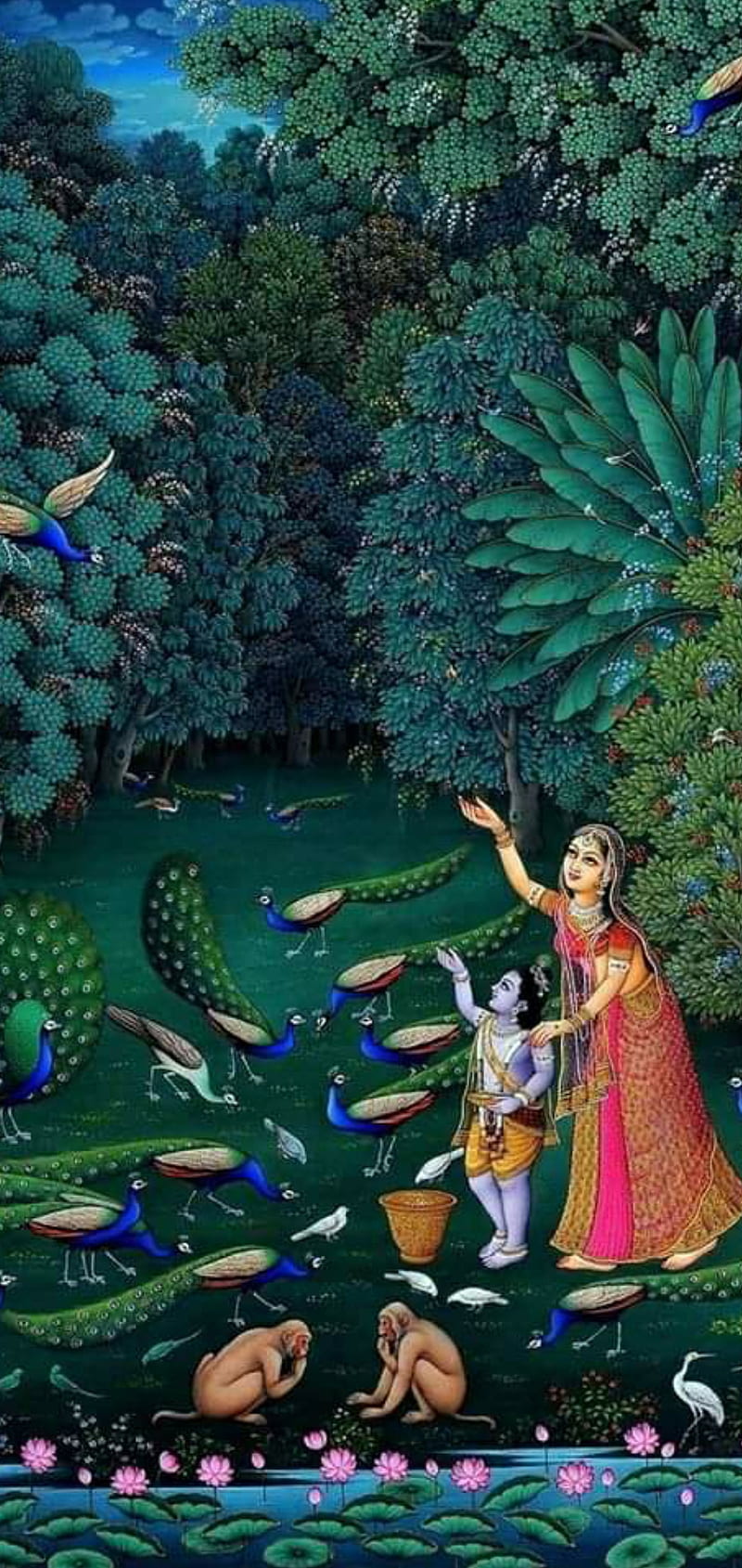 krishna, animation, devotional, finding, graphics lord krishna, mother love, nature, HD phone wallpaper