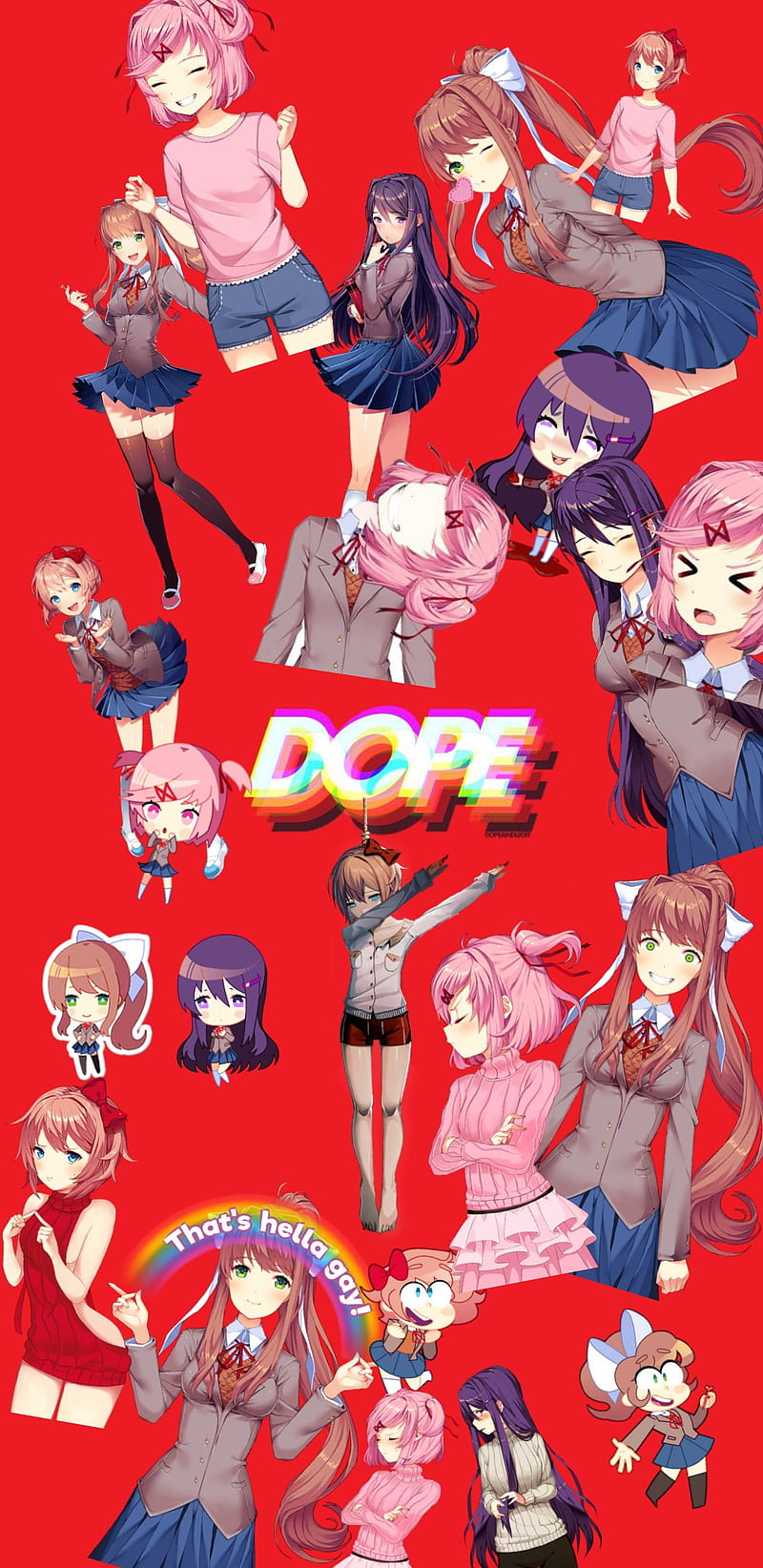 Dope DDLC, doki doki literature club, HD phone wallpaper