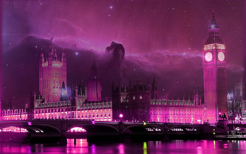 Westminster London, graphy, abstract, pink, HD wallpaper | Peakpx