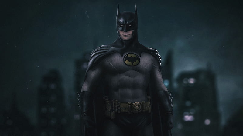 Batman Old Suit Artwork, batman, superheroes, artwork, artist, artstation, HD wallpaper