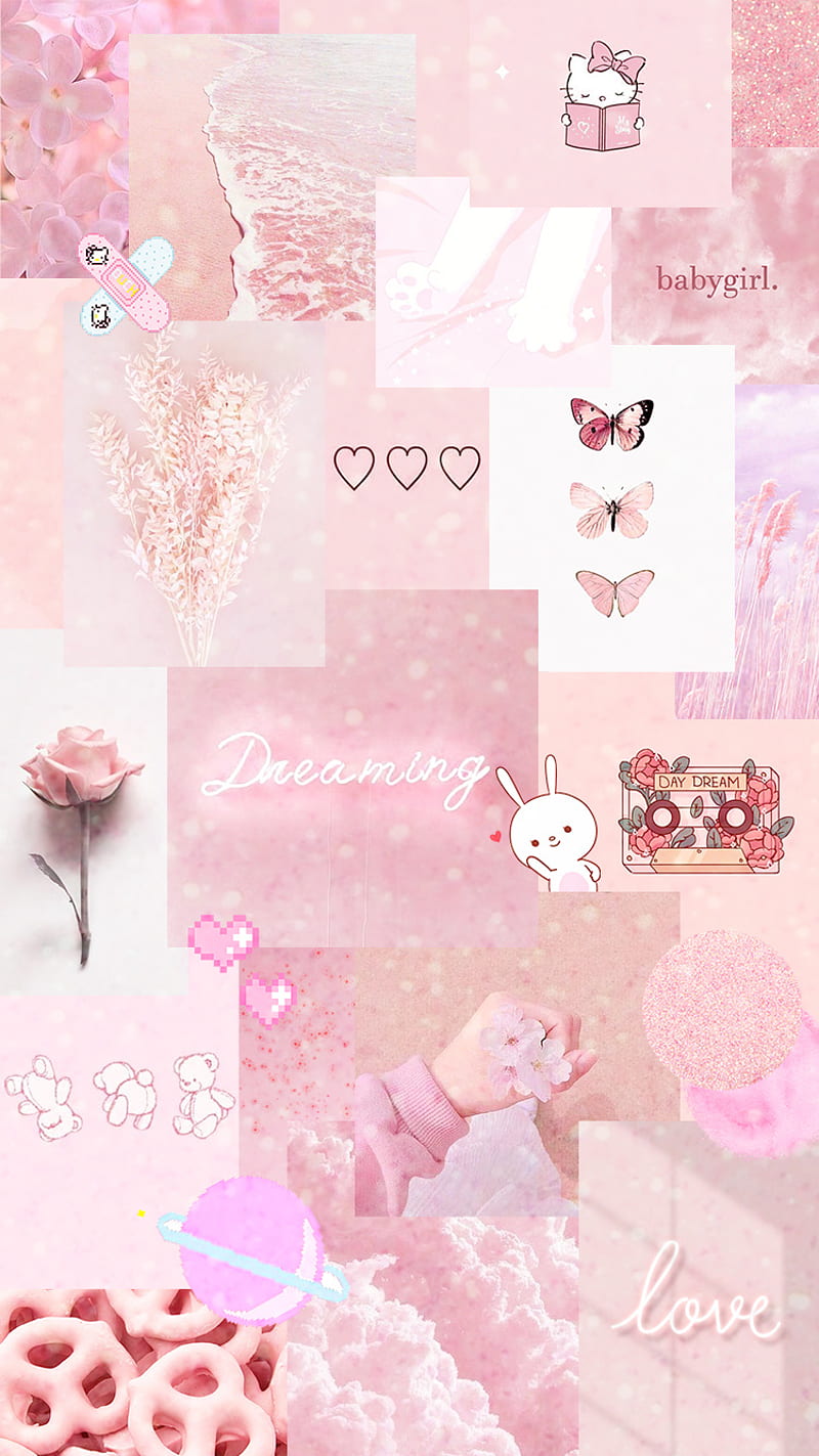 Pink aesthetic, clouds, cute, glitter, hello kitty, pastel, soft, HD phone  wallpaper | Peakpx