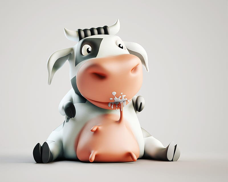 Funny Cow, milk, funny, cow, HD wallpaper | Peakpx