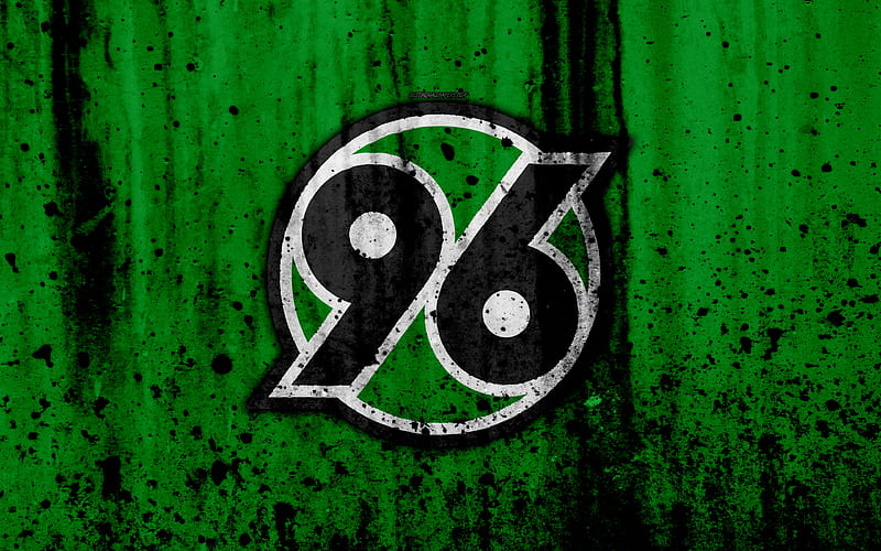 FC Hannover 96 logo, Bundesliga, stone texture, Germany, Hannover 96, soccer, football club, Hannover 96 FC, HD wallpaper