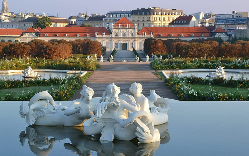 Belvedere Palace, Vienna, Belvedere, Austria, Vienna, palace, HD wallpaper