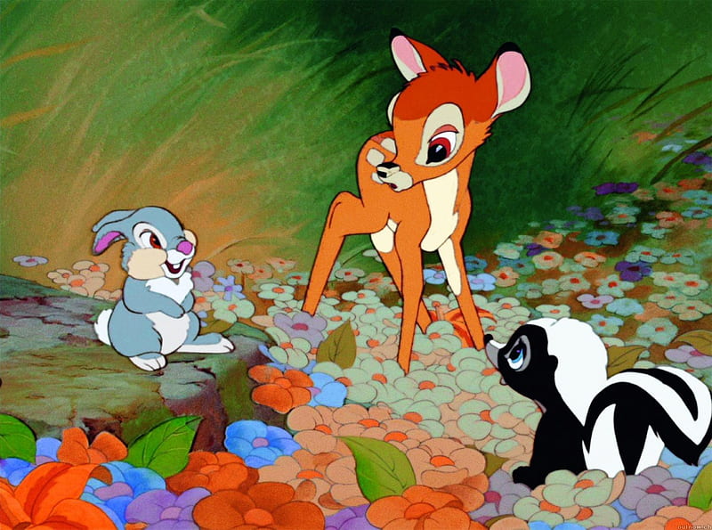Animales lindos * bambi *, bambi, dibujo, flor, conejito, rompecabezas,  para niños, Fondo de pantalla HD | Peakpx