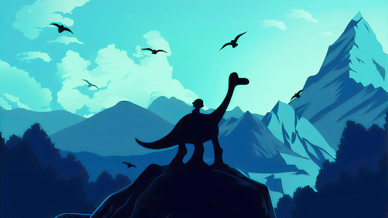 La buena ilustración de dinosaurio, pixar, disney, películas, el buen  dinosaurio, Fondo de pantalla HD | Peakpx