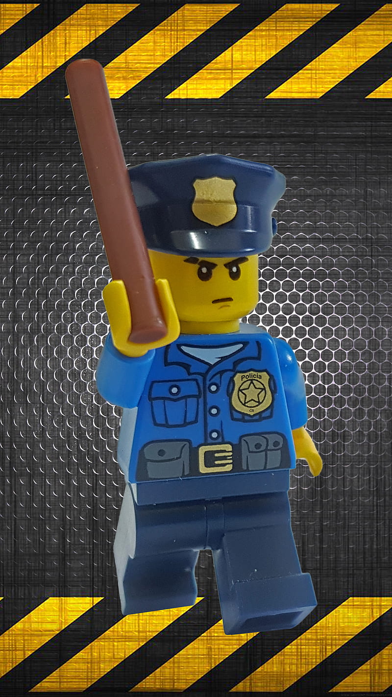 Lego Policia, accion, minifigura, police, seguridad, HD phone wallpaper