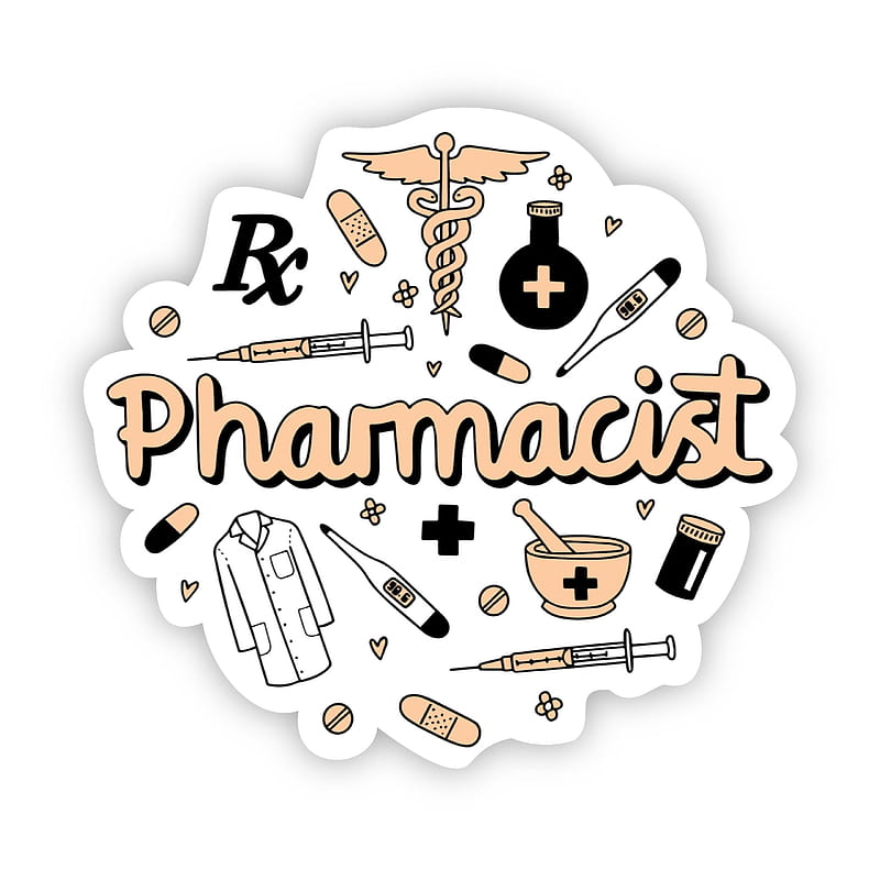 Pharmacist Sticker. Pharmacy art, Pharmacist, Medical stickers, Cute Pharmacy, HD phone wallpaper