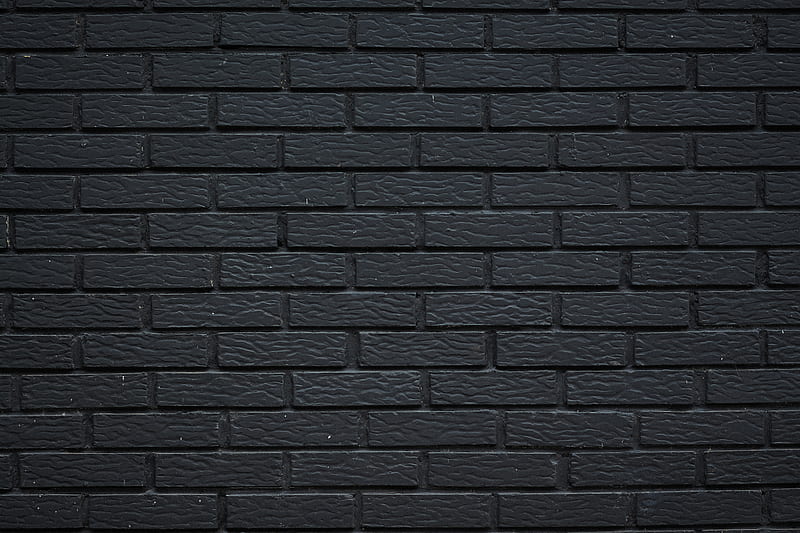 black and white brick wall, HD wallpaper