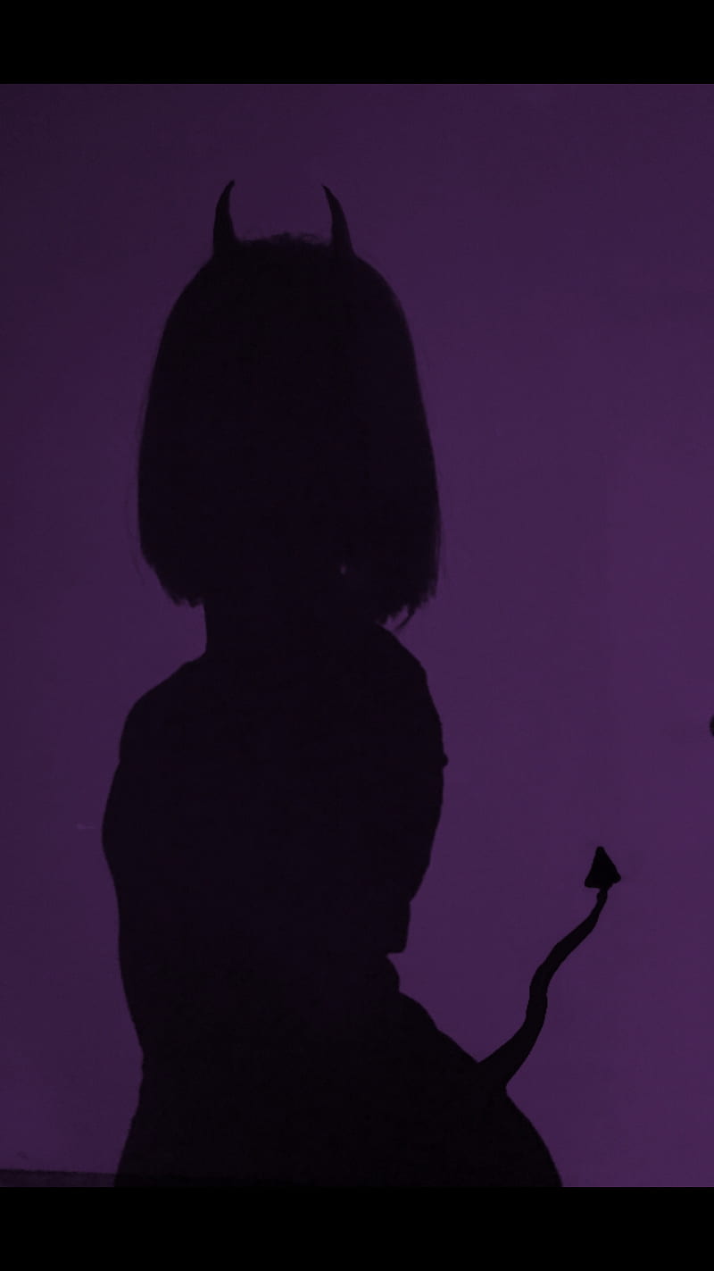 shadow girl demond, aesthetic, grunge, purple, tumblr, violet, HD phone wallpaper