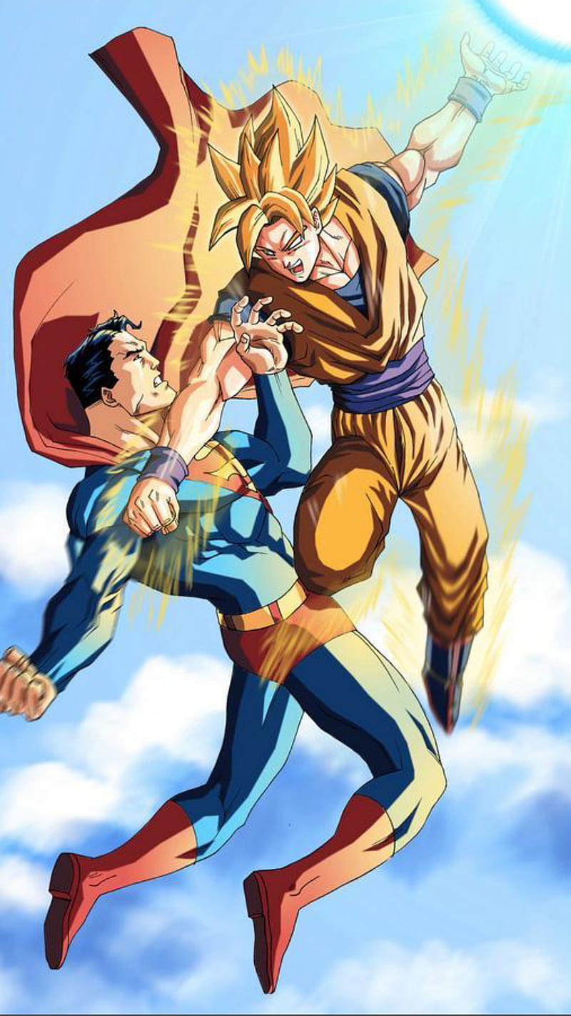 Goku vs Superman, dragon, ball, super, saiyan, anime dc, comics, HD phone  wallpaper | Peakpx
