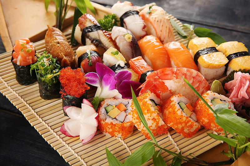 Food, Sushi, Fish, Seafood, HD wallpaper