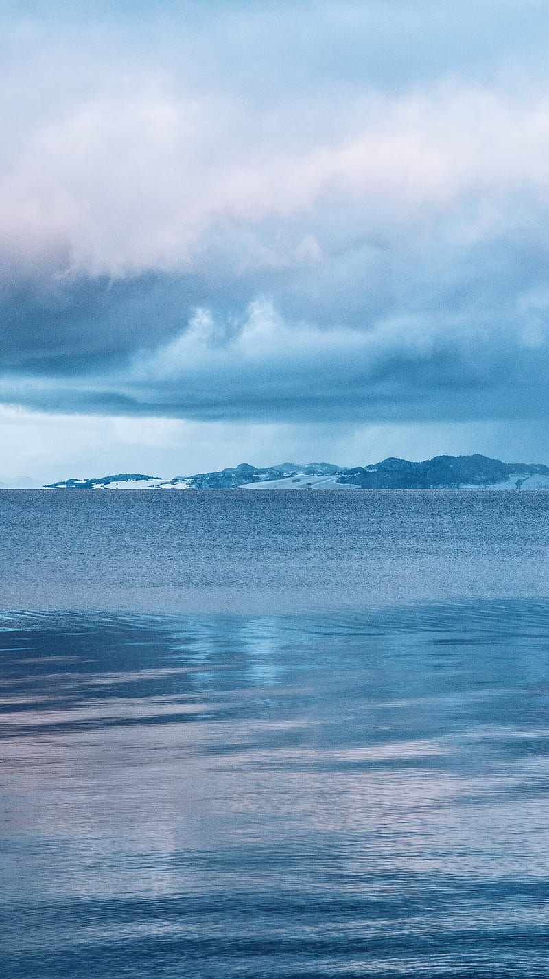 Blue View, beauty, blue, clouds, fjord, norway, ocean, sea, skies, view, HD phone wallpaper