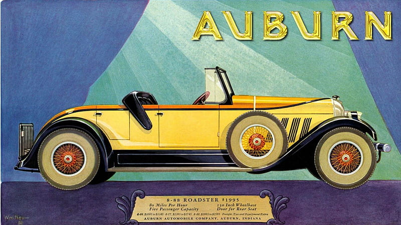 1927 Auburn roadster art, carros, art, Auburn automobiles, Auburn, vintage cars, HD wallpaper