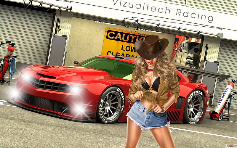 You Ready To Ride . ., hats, cowgirl, Camaro, garage, women, outdoors, Chevy,  HD wallpaper | Peakpx