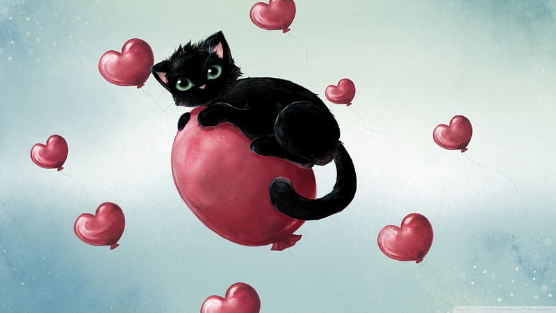 Sweetheart Cat, emotions cg, happy valentine day, elegance, nice, loveliness, colored, love, bright, best, valentines day, holiday, delight, grace, corazones, black cat, heart, cats, style, stylish, emotion, red , charm, bonito, superb, delightfully, green, valentine cat, happy valentine, refinement, gorgeous, animals, valentine day, marvelous, superbly, pet, refined, balloons, kitten, heart balloons, pretty, wonderful, stunning, green eyes, adorable, happy valentines day, spell, sweet, fascination, challenging, fantasy, excited, beauty, harmony, look, lovely, romance, happiness, celebration, kitty, black, beautifully, cat, sky, abstract, happy, cute, balloon, paws, paradisaic, feline, cool, eyes, special, lue, elegant, animal clear , dn, harmonious, graphy, royal, hot, pink, amazing clear, romantic, kittens, colors, extraordinary, delicate, sophistication, charming, 3d, HD wallpaper