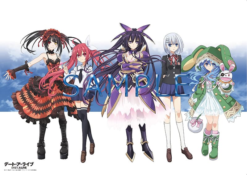 Anime, Date A Live, Yoshino (Date A Live), Kurumi Tokisaki, Tohka Yatogami, Origami Tobiichi, Kotori Itsuka, HD wallpaper