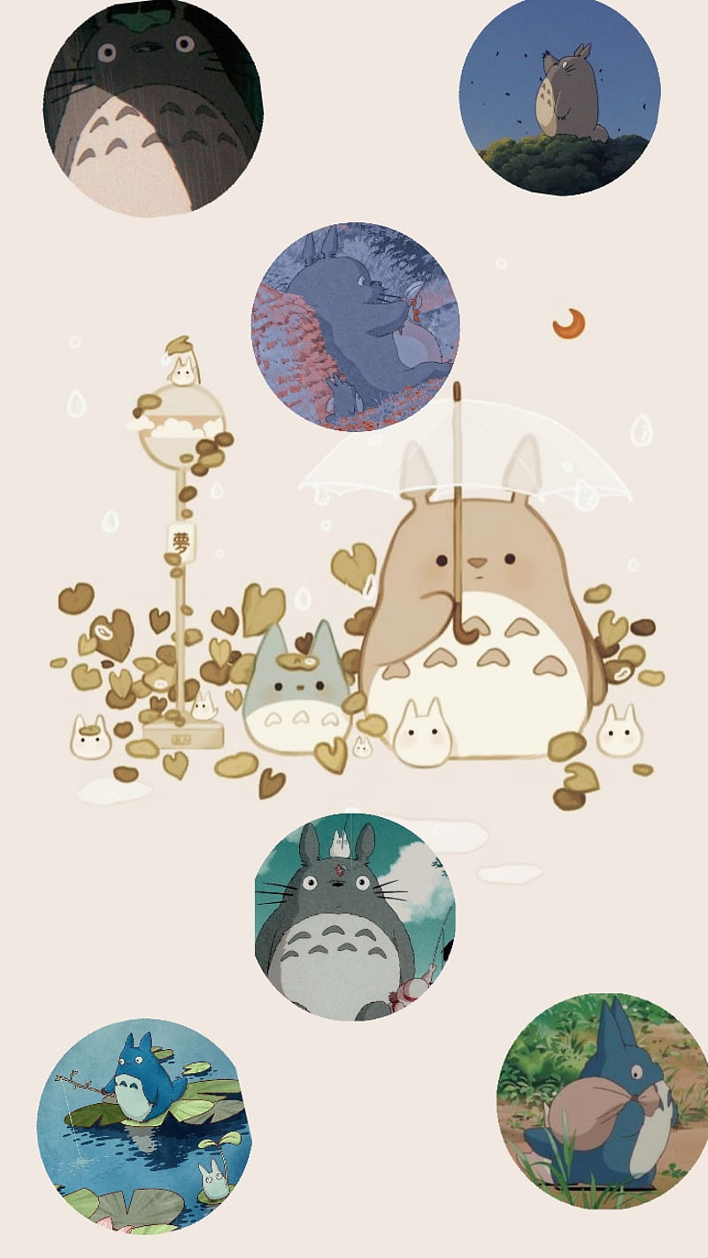 Totoro, aesthetic, cute, HD phone wallpaper