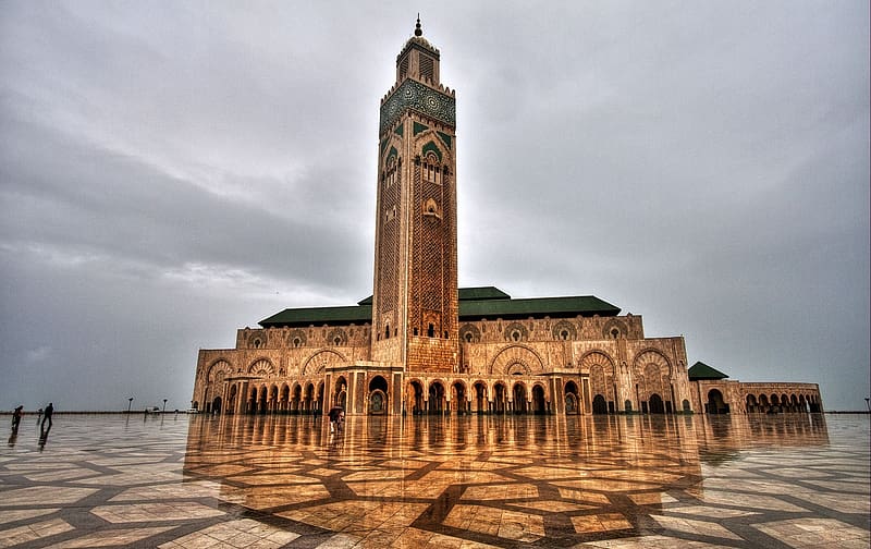 Morocco, Religious, Hassan Ii Mosque, Maghrib, Mosques, HD wallpaper